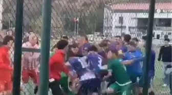 Tokat'ta amatör ligdeki kavga kamerada