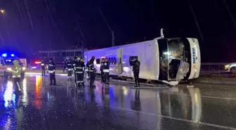Samsun'da yolcu otobüsü devrildi: 6 yaralı