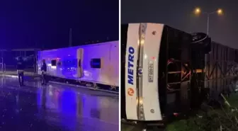 Samsun'da yolcu otobüsü devrildi! Çok sayıda yaralı var
