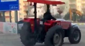 Adıyaman'da şaşkına çeviren görüntü: Traktör 3 tekerle ilerledi