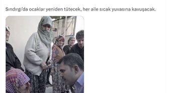 Bakan Kurum'dan 'Sındırgı Afet Konutları' paylaşımı
