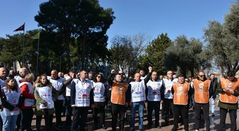 Buca Belediyesi'nde iş bırakma eylemi