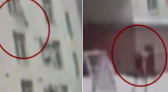 Mucize kurtuluş! 7. kattan düşen çocuğu havada yakaladı