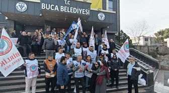 Buca Belediyesi'nde Memurlar Geriye Dönük TİS Haklarını Alamadıkları İçin Eylemde