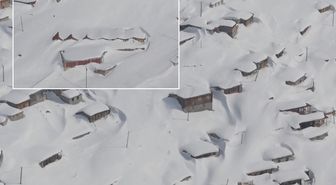Kutuplar değil Karadeniz! Kar evleri yuttu