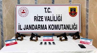 Rize'de ruhsatsız silah operasyonu: 1 gözlatı