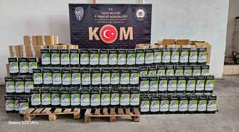 Uşak'ta 382 teneke karışımlı zeytinyağı ele geçirildi