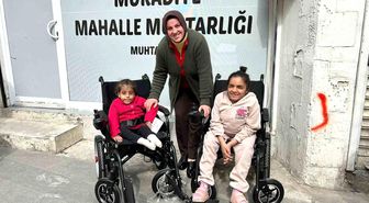 Diyarbakır'da engelli kızlara akülü sandalye desteği