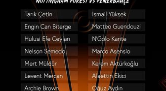 Fenerbahçe'nin, Nottingham Forest maçı kamp kadrosu belli oldu