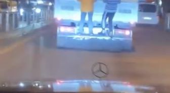 Hatay'da çocukların tehlikeli yolculuğu kamerada