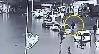 Kaldırımda yürürken su dolu çukura düştü