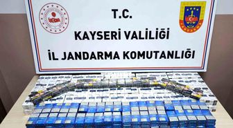 Kayseri'de 619 paket kaçak sigara ele geçirildi: 1 gözaltı