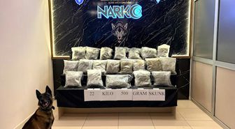 Hamzabeyli Sınır Kapısı'nda 22,5 kilo skunk ele geçirildi