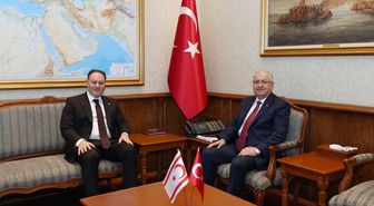 Bakan Güler, KKTC Meclis Başkanı Öztürkler ile görüştü