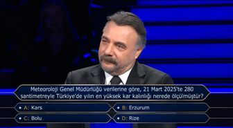Meteoroloji Genel Müdürlüğü verilerine 21 Mart 2025'te 280 santimetreyle Türkiye'de yılın en yüksek kar kalınlığı nerede ölçülmüştür?