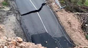 Ordu'da heyelan nedeniyle yol ulaşıma kapandı