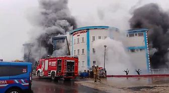 İstanbul-Silivri'de fabrikada yangın
