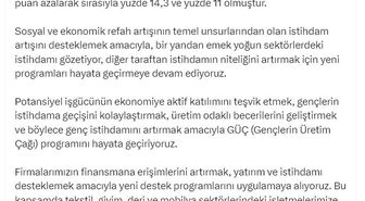 Cevdet Yılmaz: Yatırım, istihdam, üretim ve ihracat odaklı politikalarımız ile sosyal refahı artırmayı amaçlıyoruz