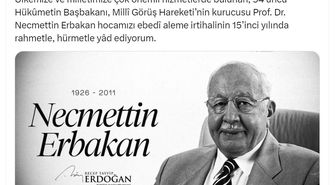 Cumhurbaşkanı Erdoğan, Erbakan'ı andı