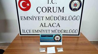 Alaca'da uyuşturucuyla yakalanan 2 kişi gözaltına alındı