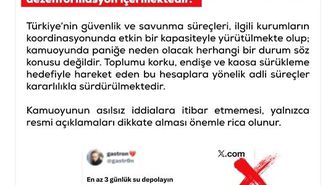 DMM: 'Savaş başlayacağı iddiasıyla vatandaşların hazırlıklar yapması gerektiğine yönelik ifadeler dezenformasyon içermektedir'
