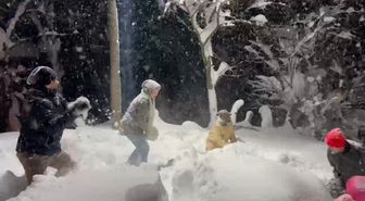 Ordu'da çocukların kar keyfi