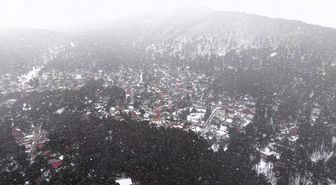 Osmaniye'de eşsiz kar manzarası dron kamerasında