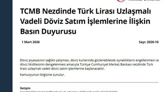 Merkez Bankası'ndan döviz açıklaması