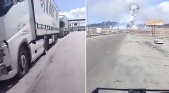 Türk tır şoförü savaşın ortasında kaldı: Evet arkadaşlar yolumuzu kestiler