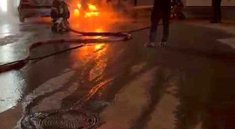 Ankara'da alev alan elektrikli otomobil kullanılmaz hale geldi