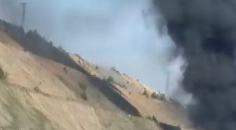 Eyüpsultan Kuzey Marmara Otoyolu'nda TIR yangını