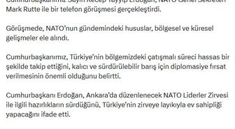 Cumhurbaşkanı Erdoğan, NATO Genel Sekreteri Mark Rutte ile Görüştü
