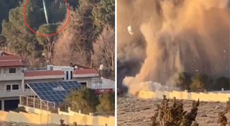 İsrail Lübnan'daki binayı havaya uçurdu! İşte o anlar