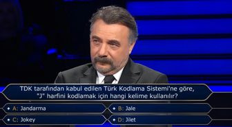 TDK tarafından kabul edilen Türk Kodlama Sistemi'ne gör J harfini kodlamak için hangi kelime kullanılır?