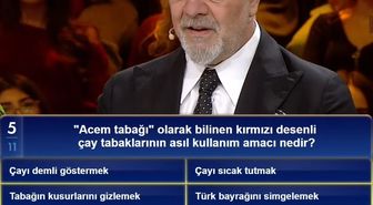 'Acem tabağı' olarak bilinen kırmızı desenli çay tabaklarının asıl kullanım amacı nedir?