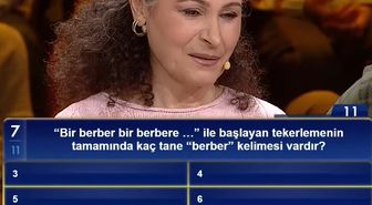 'Bir berber bir berbere ...' ile başlayan tekerlemenin tamamında kaç tane 'berber' kelimesi vardır?