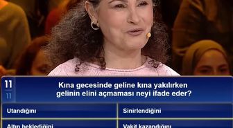 Kına gecesinde geline kına yakılırken gelinin elini açmaması neyi ifade eder?