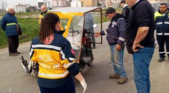 Tekirdağ'da motosiklet kazasında sürücü yaralandı