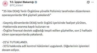 35 ilde DEAŞ operasyonu; 22 tutuklama