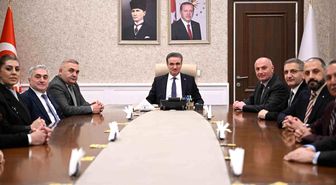 ETSO Başkanı Saim Özakalın ile ETSO yönetiminden Vali Aydın Baruş'a hayırlı olsun ziyareti