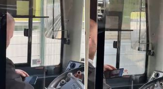 Metrobüs şoförü direksiyon başında video izledi, facianın eşiğinden dönüldü