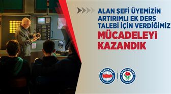 Eğitim-Bir-Sen: Alan şefi öğretmenin artırımlı ek ders taleplerinde mahkeme lehine sonuçlandı