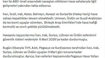Bakan Uraloğlu: İran, Irak, Suriye, Lübnan ve Ürdün uçuşları 9 Mart'a kadar durduruldu