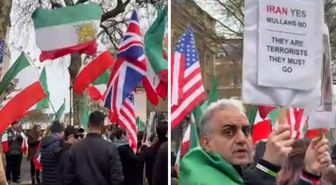 Londra'da yüzlerce kişiden İran protestosu