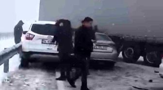 Siverek-Diyarbakır karayolunda zincirleme kaza: Yol trafiğe kapandı