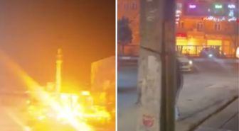 İran'da petrol sızdı, yağmur suyu kanalları patladı! Dehşet anları kameralarda