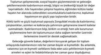 Vali Osman Hacıbektaşoğlu'ndan 8 Mart mesajı: 'Kadınlarımız toplumsal hayatın en güçlü yapı taşlarıdır'