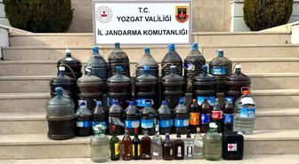 Yozgat'ta Jandarma kaçak alkol operasyonu düzenledi