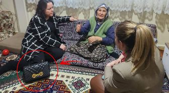 Yoksul ziyaretine lüks çantasıyla giden milletvekiline eleştiri yağıyor