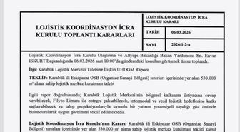 Karabük Lojistik Merkezi projesi onaylandı